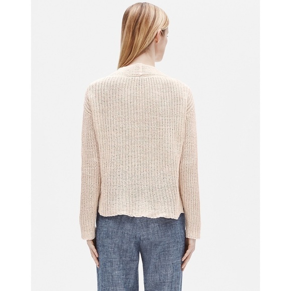 Eileen Fisher Long Sleeve V-Neck Organic Tape-Yarn Sweater Large - Picture 2 of 13